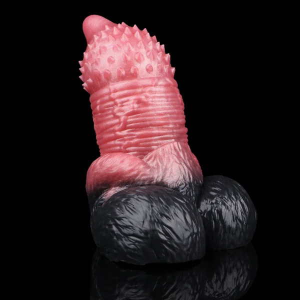 Fantasy Pocket Pussy Penis Sleeve - Knotted Dildo Dual-action Male Masturbator