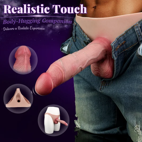 Fantasy Wear 8.11 Inch Sheath Underwear - Realistic Silicone Penis Extender for Enhanced Girth