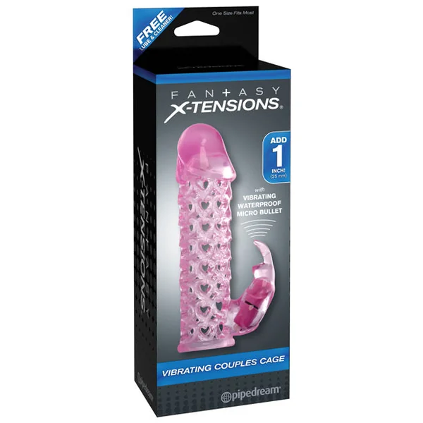 Fantasy X-tensions Vibrating Couples Cage - Pink
