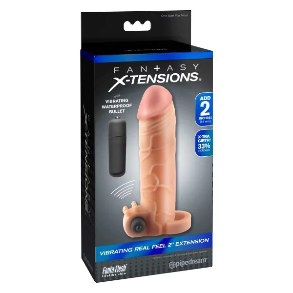 FANTASY X-TENSIONS VIBRATING REAL FEEL 2IN EXTENSION