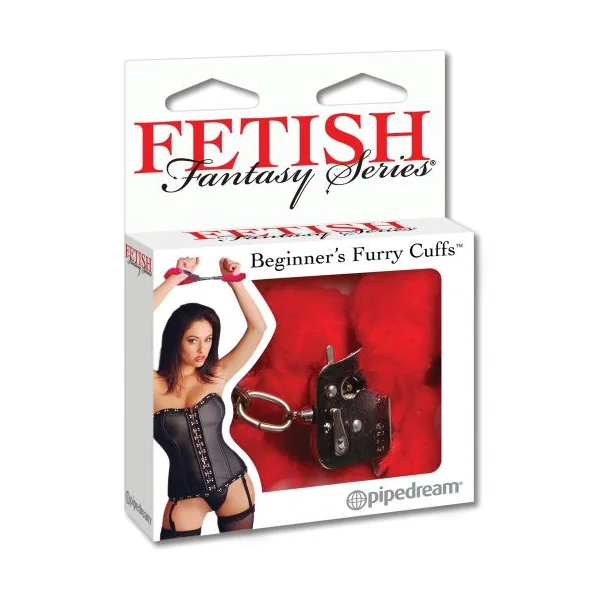 FETISH FANTASY BEGINNERS FURRY CUFFS RED