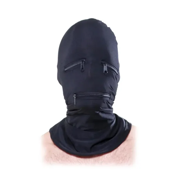 Fetish Fantasy Black Zipper Face Hood