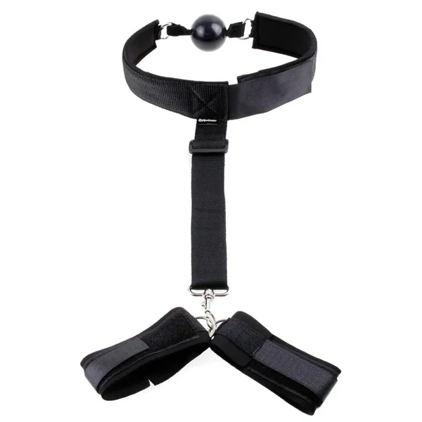 Fetish Fantasy Series 4-Piece Adjustable Gag & Wrist Restraint Set