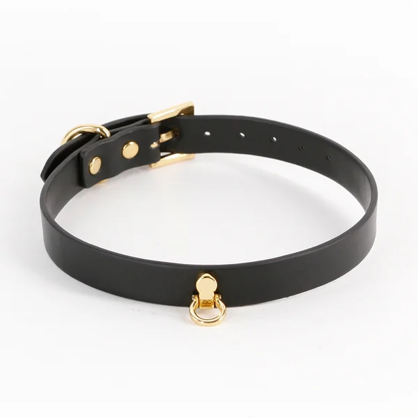 Fetish & Fashion Cara Faux Leather Horseshoe Day Collar