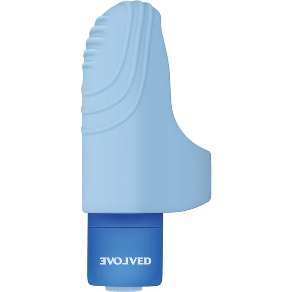 Fingerlicious Rechargeable Bullet with Silicone Finger Vibrator – Blue