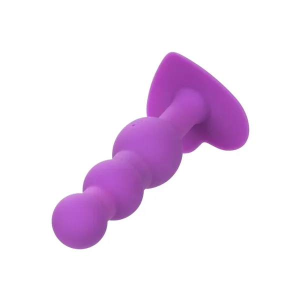 First Time Triple Beaded Silicone Rechargeable Probe – Purple
