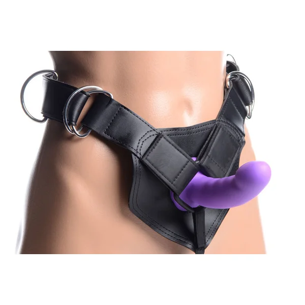 Flaunt Strap On with Purple Silicone Dildo