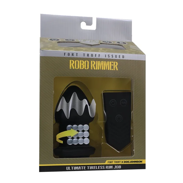 Fort Troff Robo Rimmer Vibrating Anal Plug w/Remote Control - Black