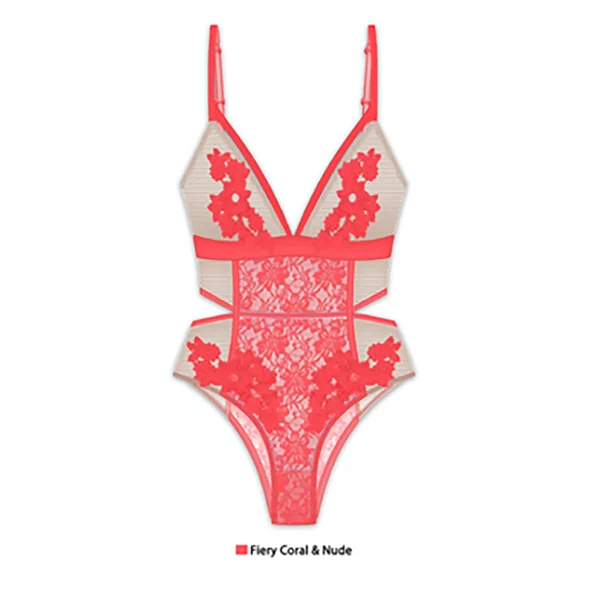 French Affair – Teddy Flower Fiery Coral – Queen