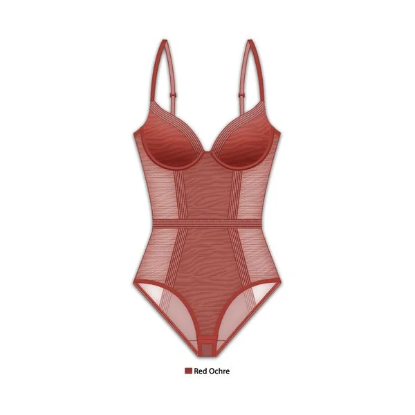 French Affair – Teddy Zeb Stripe Red Ochre – Queen