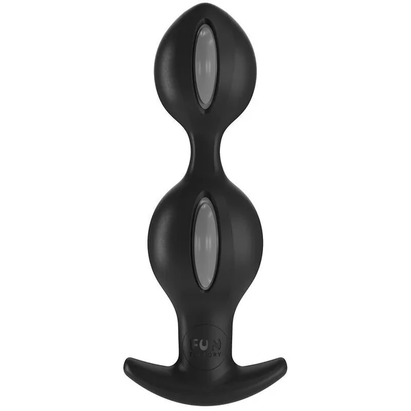 Fun factory b balls duo anal plug with motion grey black sex toy butt plug