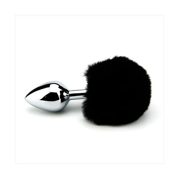 Furry Fantasy Black Bunny Tail Butt Plug