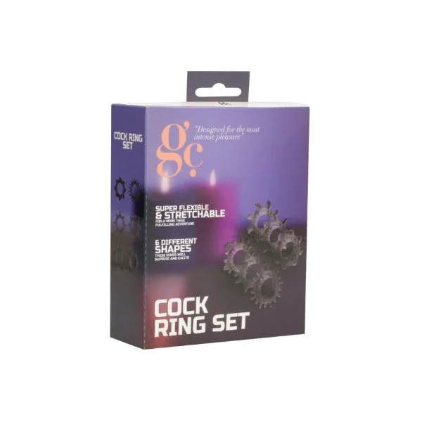 GC Cock Ring Set 6pc by Shots