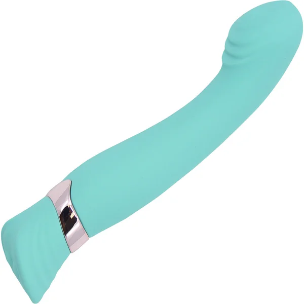 Geminii XLR8 Silicone Waterproof G-Spot Vibrator With Fluttering Tip By Nu Sensuelle - Blue