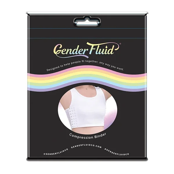 Gender Fluid Chest Compression Binder – L White