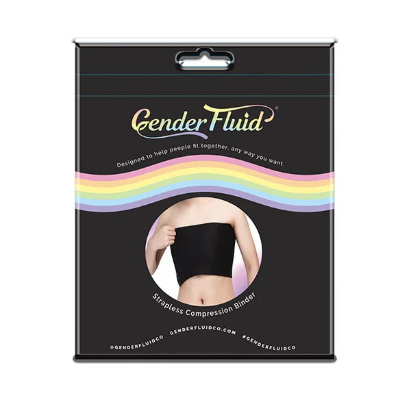 Gender Fluid Strapless Chest Compression Binder - M Black