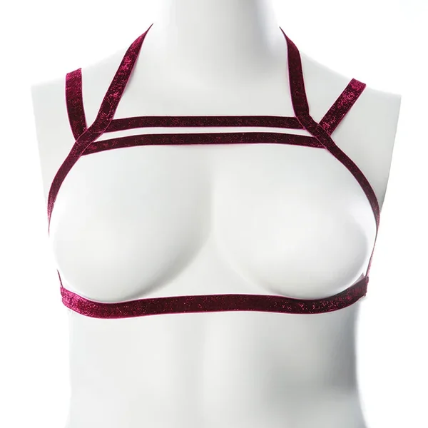 Gender Fluid Sugar Coated Harness-Raspberry Glitter L-XXL