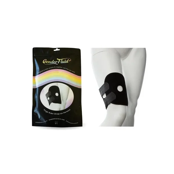 Gender Fluid Thigh Rider Strap-on Harness L-XXL Black
