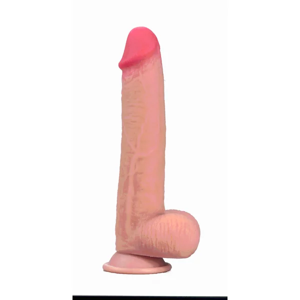 Get Lucky 8 Inch Real Skin Dildo - Tan