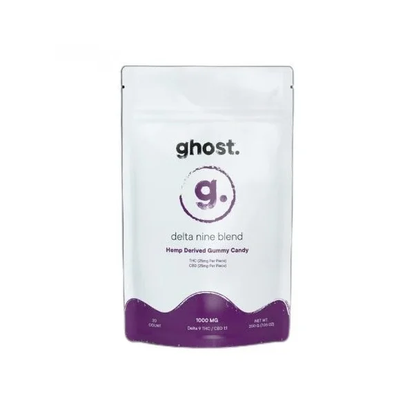 Ghost 1000mg D9 CBD Gummies 20ct Kiwi Lime