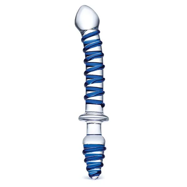 Glas 10" Mr. Swirly Double Ended Glass Dildo & Butt Plug
