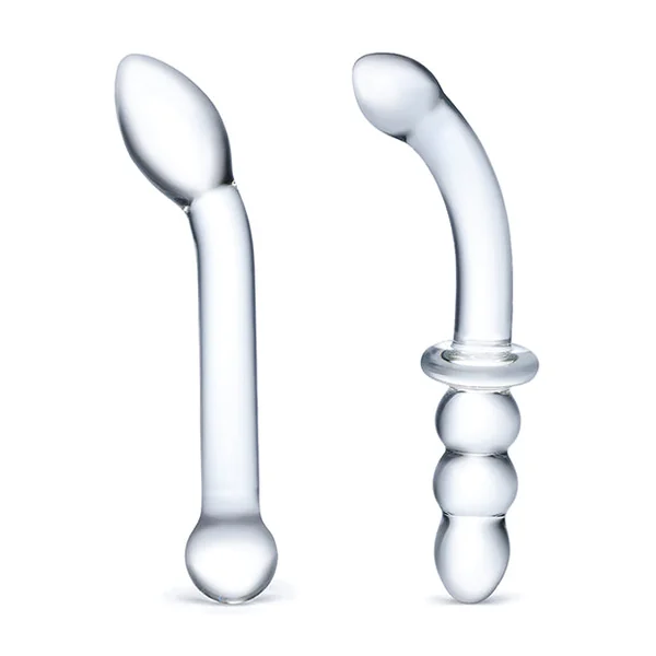Glas 2 Piece Glass G-Spot Dildo Set