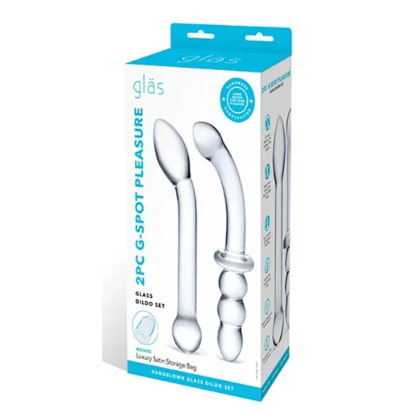 Glas 2pc G-Spot Pleasure Glass Dildo Set