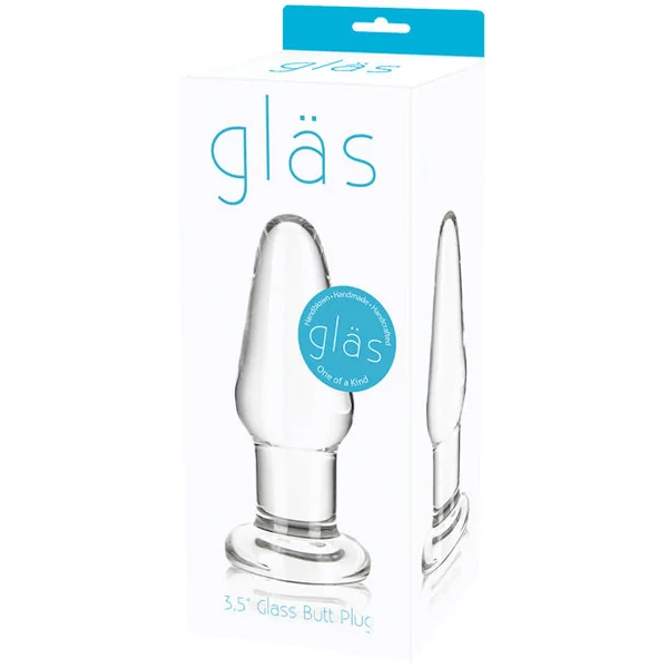 Glas 3.5" Butt Plug - Clear