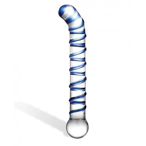 Glas Mr Swirly 6.5 Inch G-Spot Glass Dildo