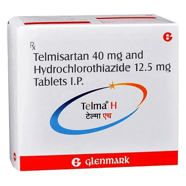GLENMARK TELMA H 40mg TABLET (30 Tablets)