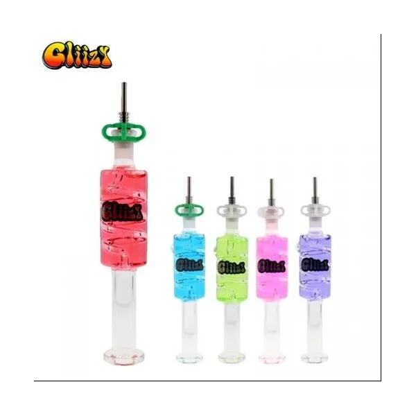 Gliizy Glass Honey Straw Coil Perc Blue