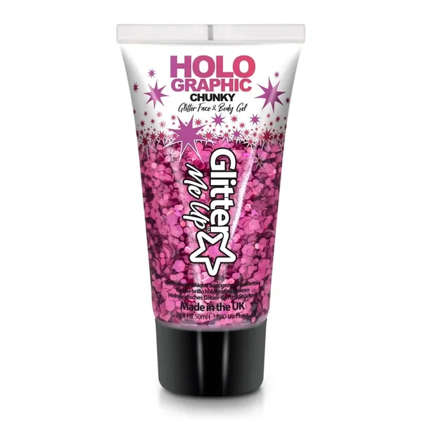 Glitter Me Up – Chunky Glitter Gel Tube 50 ml – Princess Pink