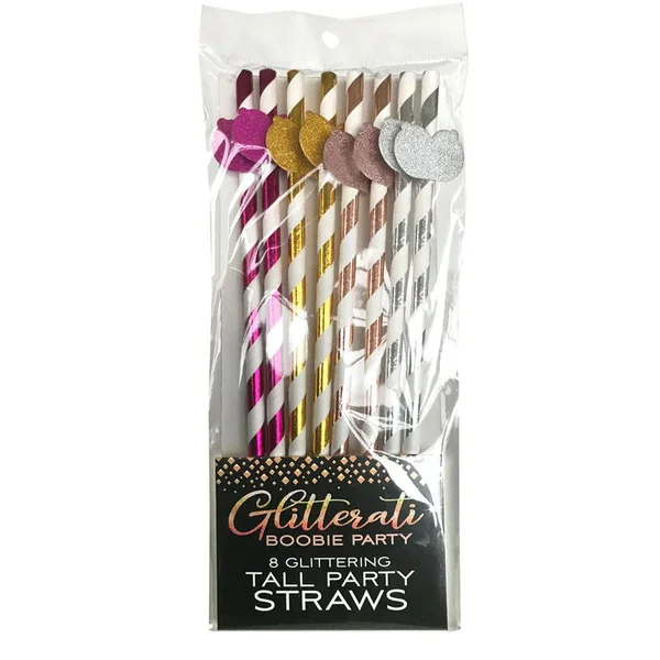 Glitterati – Boobie Tall Party Straws-(lgcp.1072)