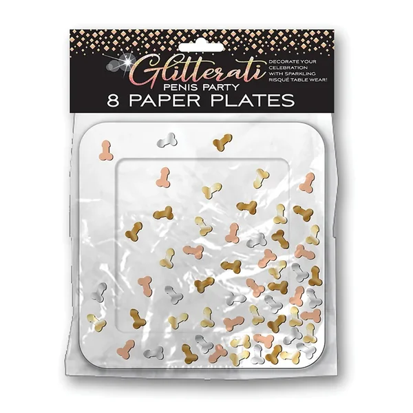 Glitterati Penis Party Plates – Pack of 8