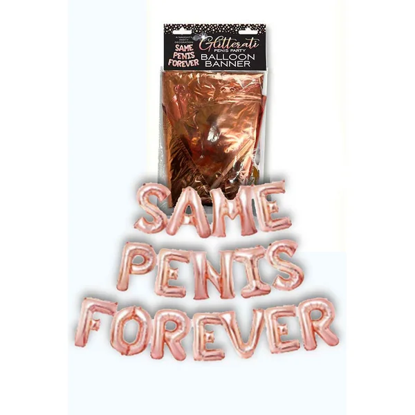 Glitterati Same Penis Balloon Banner - Pink