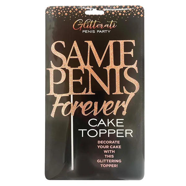 Glitterati Same Penis Forever Cake Topper