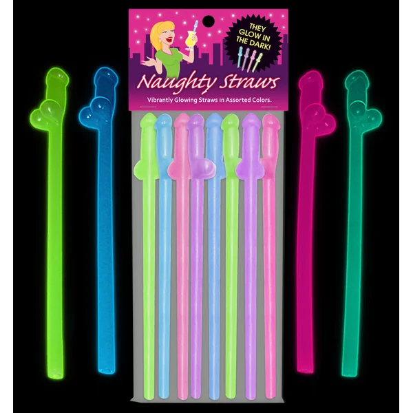 Glow-in-the-Dark Naughty Straws