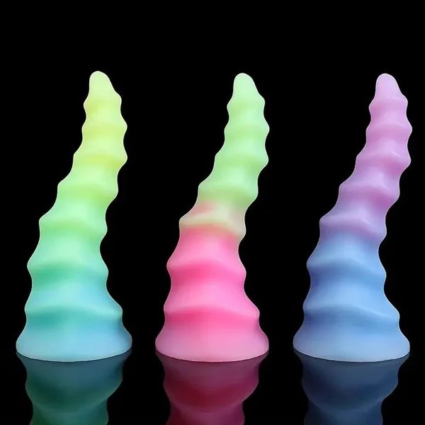 GlowMax Silicone Butt Plug Multi-Color Anal Dildo Prostate Massager