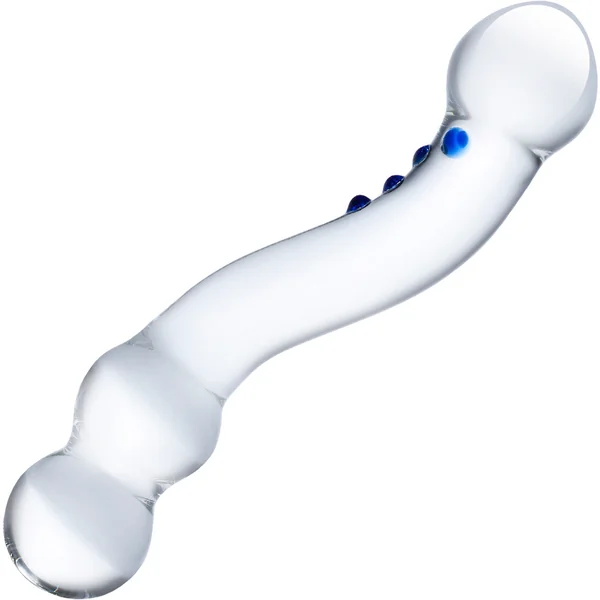 Gläs Curved G-Spot Glass Dildo - Clear