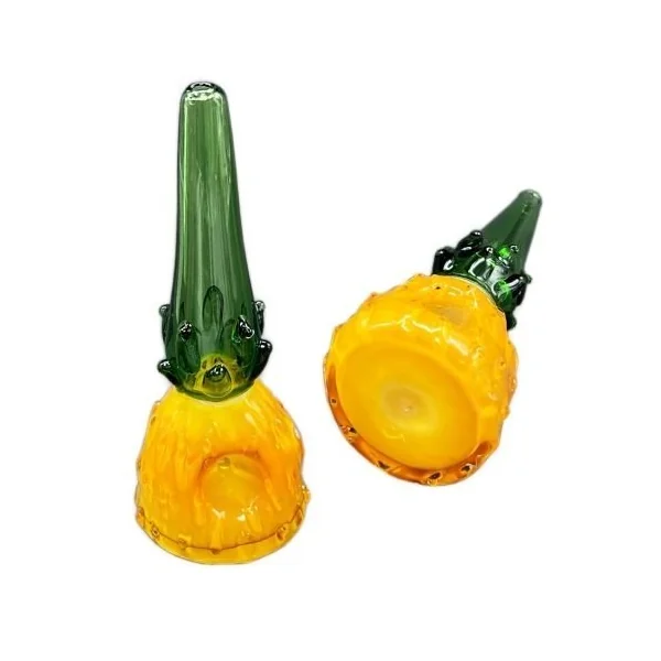 Golden Small Size Pineapple Hand Pipe