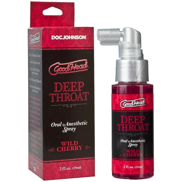 GoodHead Deep Throat Spray – Wild Cherry Flavoured Deep Throat Spray – 59 ml Bottle