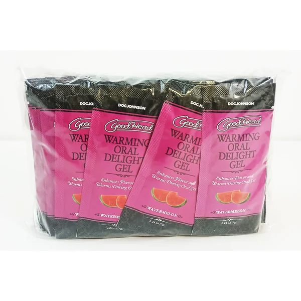 GOODHEAD WARMING ORAL DELIGHT GEL WATERMELON 48 PCS 0.24 OZ