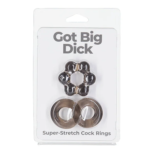 Got Big Dick 2 Pack Cock Rings - Black
