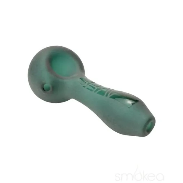 Grave Sand Blasted Spoon Hand Pipe Lake Green