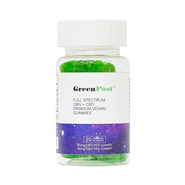 Green Post Gummies Full Spectrum CBD+CBN 20ct