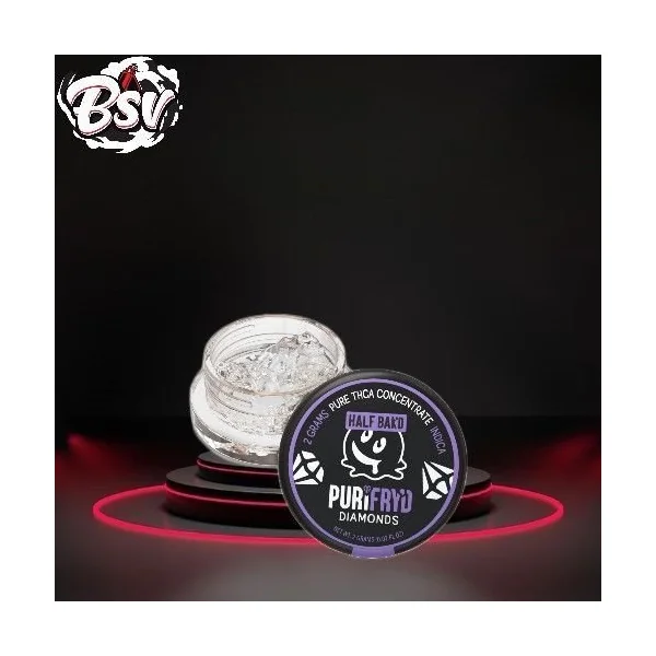 Half Bak’d Puri Fryd Diamonds THC-A Sauce 2 Grams Purple Urkel