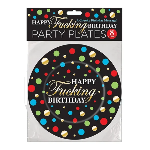 Happy Fucking Birthday Plates – Pack of 8