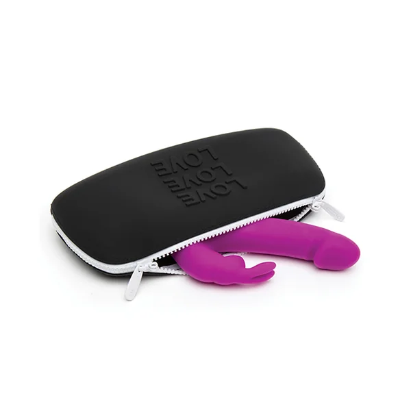 HAPPY RABBIT LOVE MEDIUM BLACK SILICONE STORAGE BAG