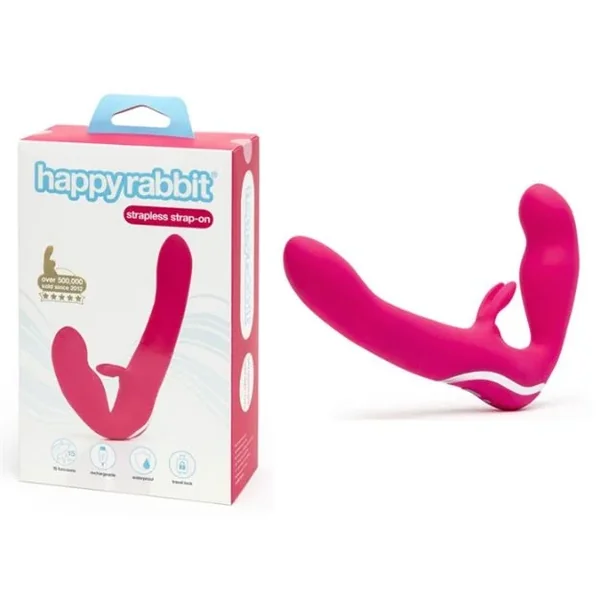 Happy Rabbit – Strapless Strap On Rabbit Vibe Pink