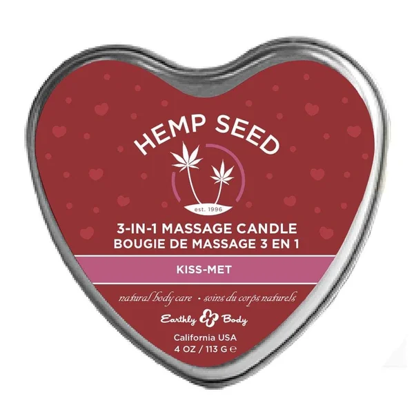 Heart Candle - 3-in-1 - Kiss-Met - 4.7 Oz.